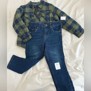 7 for all mankind size 3T fleece and jeans set